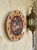 Vintage Hand-Painted Mediterranean Terracotta Wall Accent Plate With Bird & Tulip Motif For Sale - Image 10 of 11
