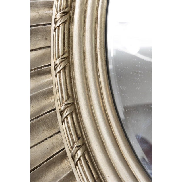 Late 20th Century Monumental Silver Leaf Sunburst Mirror For Sale - Image 5 of 5