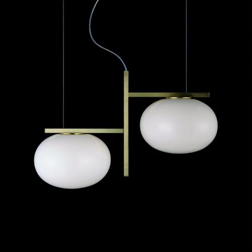 Suspension Lamp in Bronze by Mariana Pellegrino Soto for Oluce For Sale - Image 3 of 7