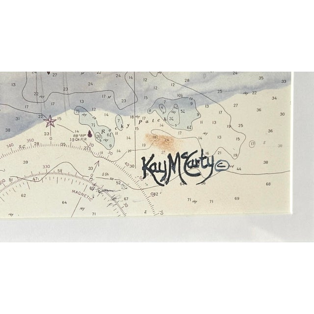 Paper Sitka Harbor by Kay McCarty Framed Alaska Watercolor Print on Chart For Sale - Image 7 of 11