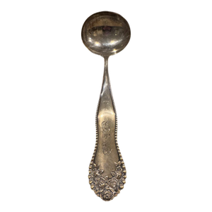 Antique Gorham "Lancaster" Sterling Silver Soup Ladle. Monogram of "L De L"