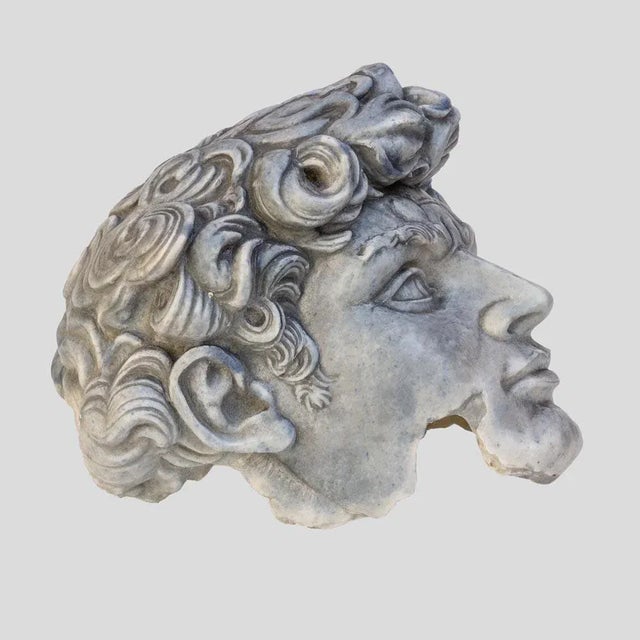 Head of David, Fiberglass sculpture by Chris Webster This piece is attributed to the mentioned designer/maker. It has no...