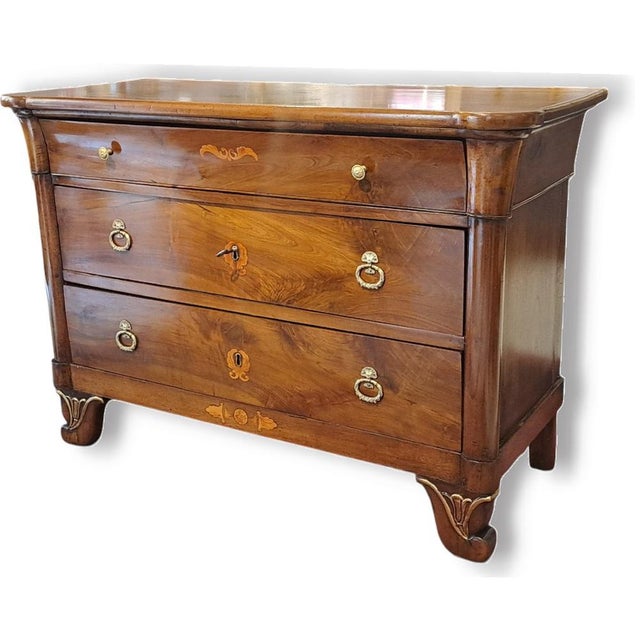 Vintage Walnut Chest of Drawers For Sale - Image 11 of 11