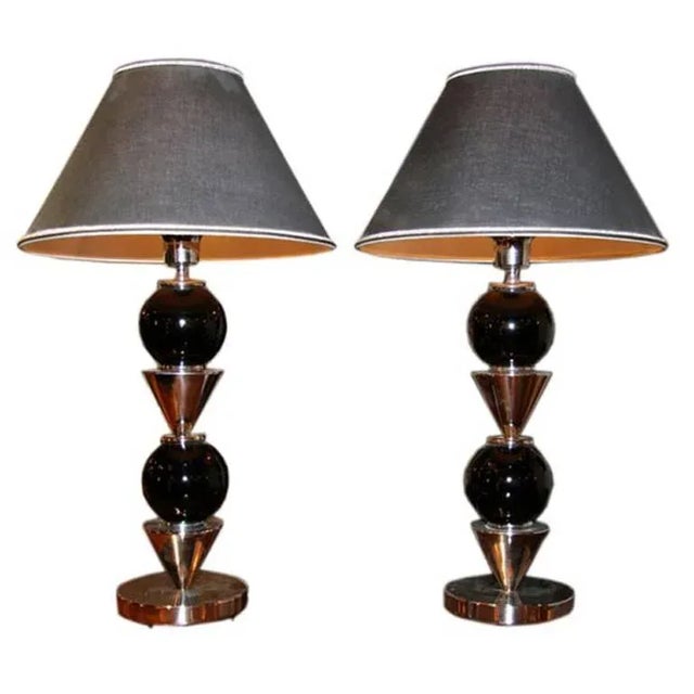 Italian Steel Ball Lamps For Sale - Image 9 of 9