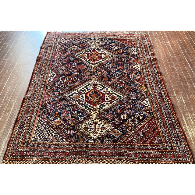 Antique Persian Qashqai Rug For Sale - Image 9 of 13