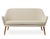 Dwell 2 seater cream by Warm Nordic Dimensions: D 137 x W 66 x H 73 cm Material: Textile upholstery, Solid smoked or white...