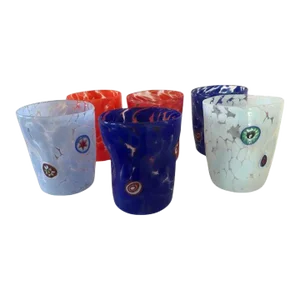 2000s "Murrisa Murano Glass" Glasses- Set of 6