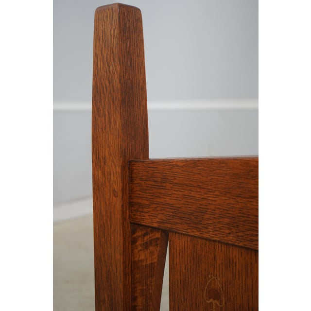 2000 - 2009 Stickley Harvey Ellis Queen Size Mission Oak Bed For Sale - Image 5 of 17