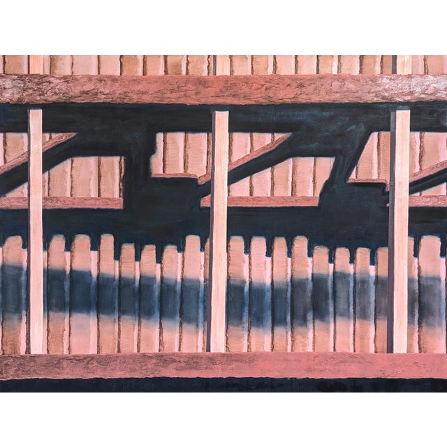 Tommy Taylor "In Concert" Contemporary Neutral Toned Realistic Close Up of Wooden Fence, 2023 For Sale