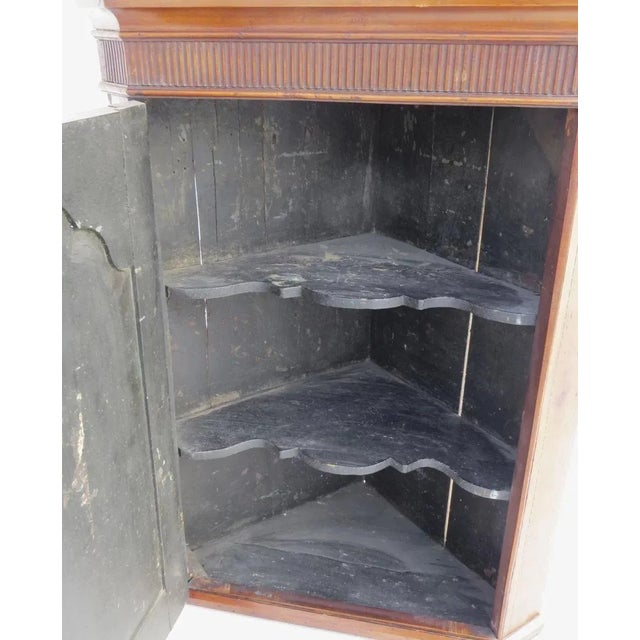 Wood English Fruit Wood Hanging Corner Cupboard For Sale - Image 7 of 9