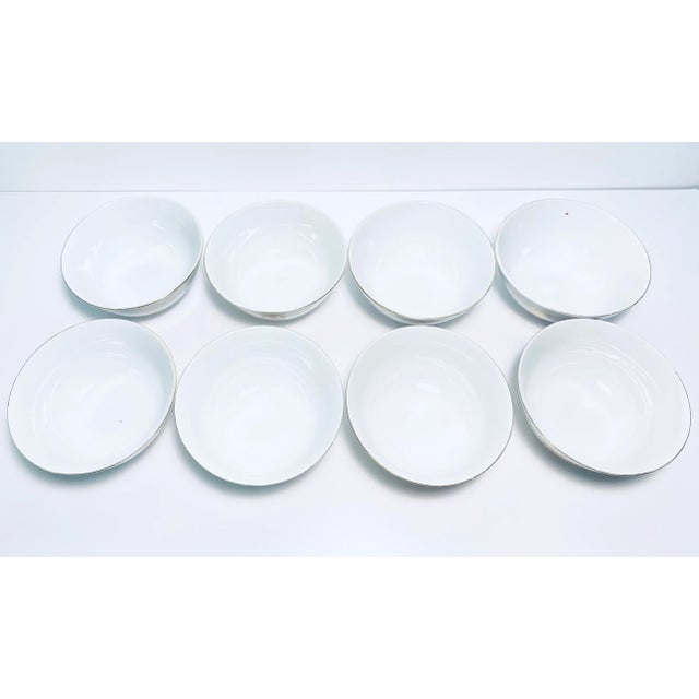 Vintage Chinese Rice Miso Soup Bowls Ensemble, Footed. Set of 8 For Sale In Atlanta - Image 6 of 8