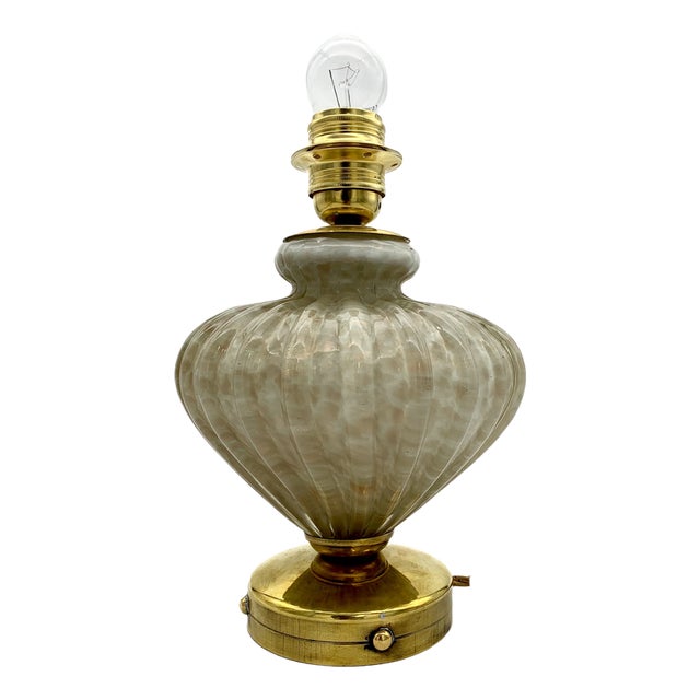 Murano Glass Bedside Table Lamps by Avem, Set of 2 For Sale