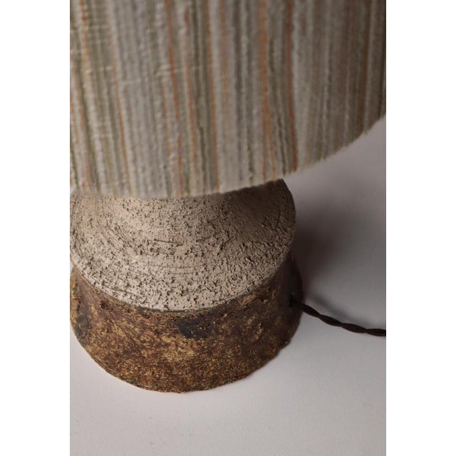 Danish Modern Stoneware Table Lamp with String Shade from Bartholdy, 1970s For Sale - Image 4 of 14