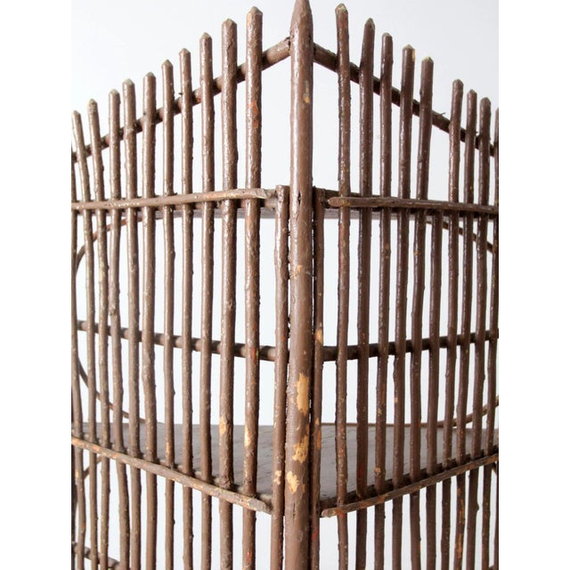 Antique Rustic Twig Corner Shelf For Sale - Image 9 of 10
