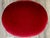 Vintage Mid 20th Century Louis XV Oval Shaped Wood and Red Velvet Upholstered Footstool For Sale - Image 4 of 11