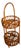 Vintage Bottle Holder Bamboo Bottle Holder Cart, 1960s For Sale