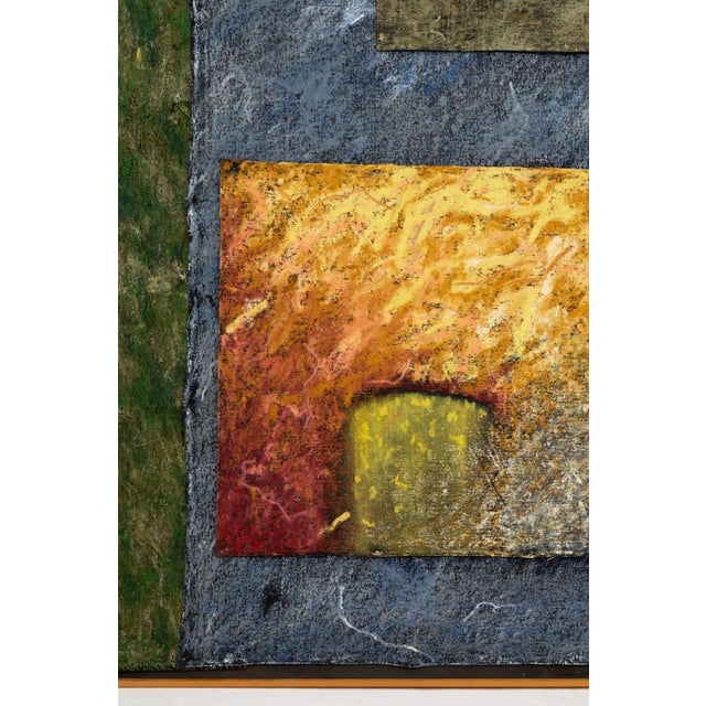 Nanette Carter Segments of Time 1992 Oil Stick on Canvas Abstract Collage Framed For Sale In Detroit - Image 6 of 8