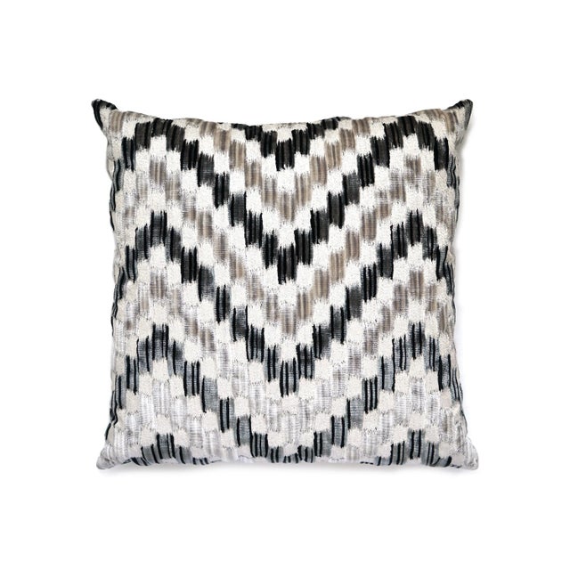 Contemporary The House of Scalamandré Ankara Pillow, Smoke For Sale - Image 3 of 3