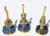 Metal 12 Italian Gilt Silver and Lapis String Instrument Place Card Holders Angeletti For Sale - Image 7 of 12