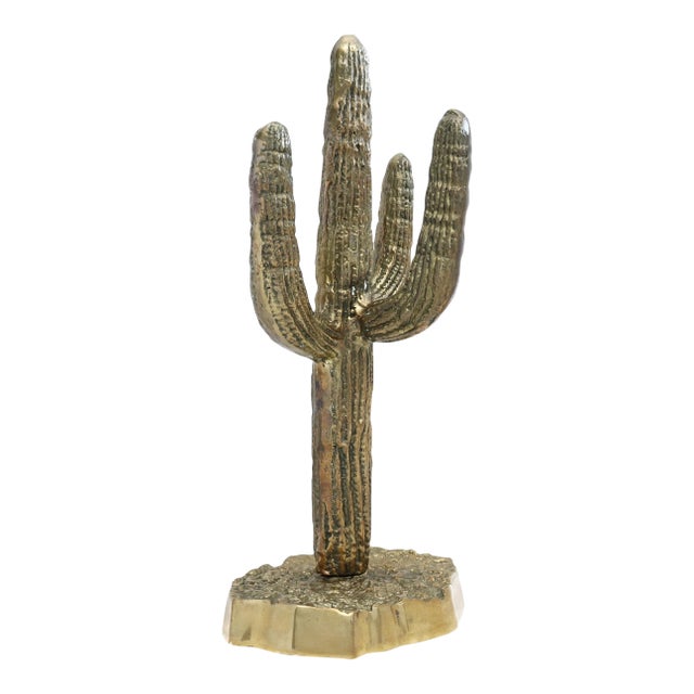 Extra Large Vintage Brass Saguaro Cactus For Sale