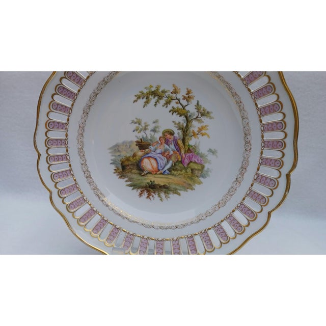 Item: Antique decorative pierced plate Manufacturer: Meissen State Porcelain Manufactory, Germany Date: Circa 1860...
