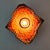 Brown Diamond-Shaped Brown & Orange Ceramic Wall Light, Germany, 1970s For Sale - Image 8 of 12