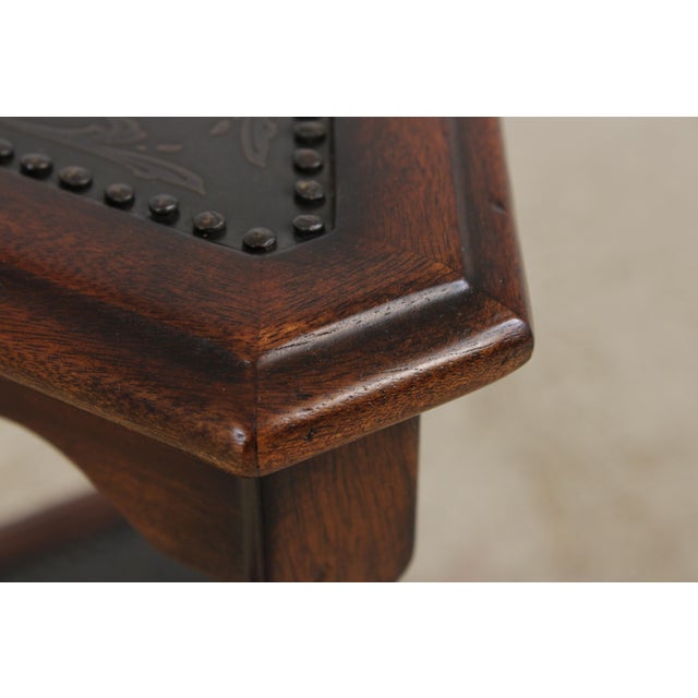 1990s Pair of Theodore Alexander Mahogany 3 Tier Tables For Sale - Image 5 of 16