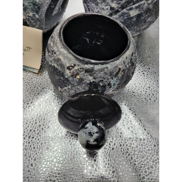 1970s Set of 3, 197Helen Garriott -Earthrise Moon Jars For Sale - Image 5 of 8
