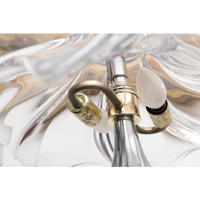 Mid 20th Century Pair of Mid-Century Transparent Glass Lamps For Sale - Image 5 of 8