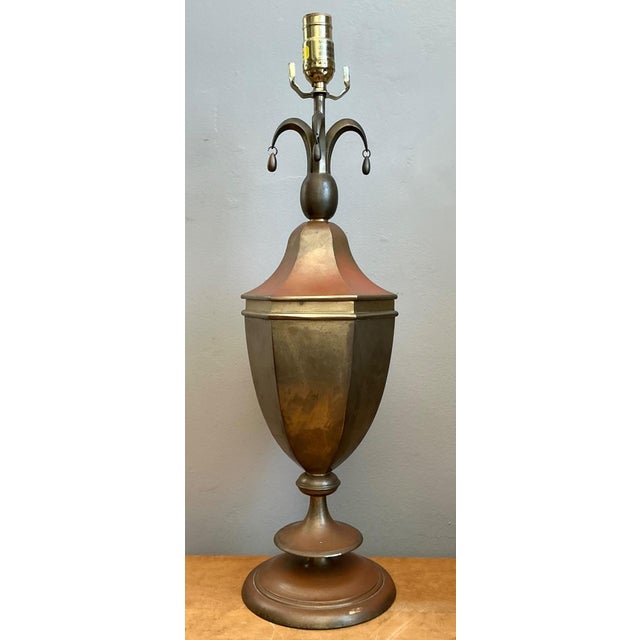 Vintage Chapman Metal Urn Form Table Lamp For Sale In West Palm - Image 6 of 12