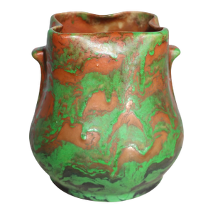 Early 20th Century Arts and Crafts Weller Pottery Vase Greora Coppertone