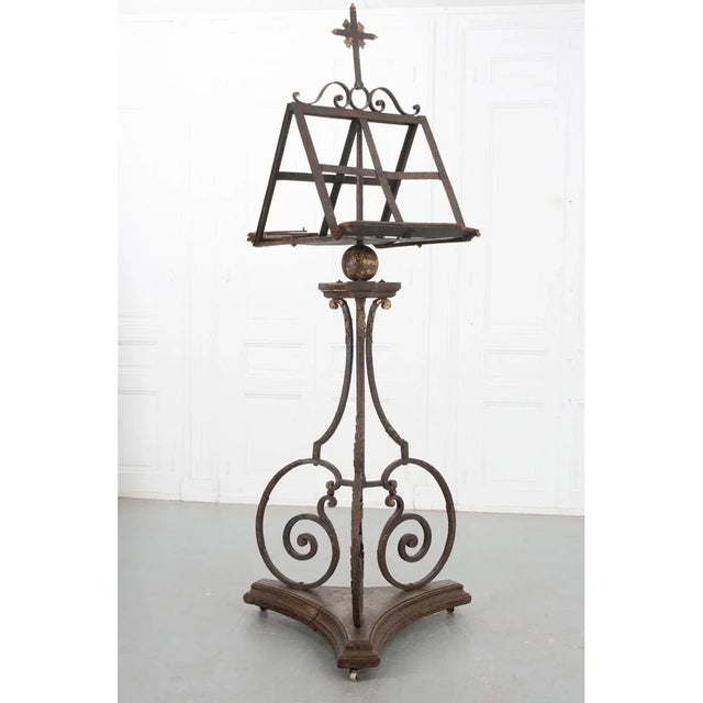 French 18th Century Double-Sided Wrought Iron Lectern For Sale - Image 9 of 12