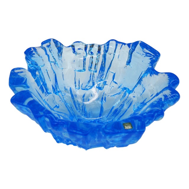 Full Lead Crystal Bowl by Mats Jonasson for Målerås Glassworks, Sweden, 1970s For Sale