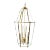 Large French Polish Brass Lantern, 1950 For Sale