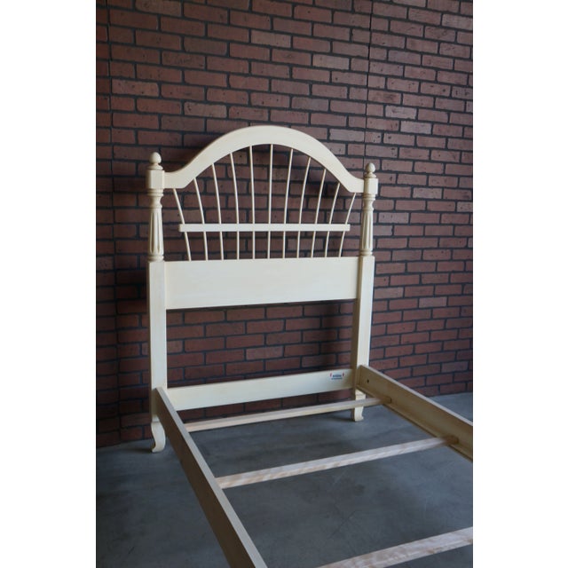 Ethan Allen Ethan Allen French Country Wheatback Twin Bedframe For Sale - Image 4 of 8