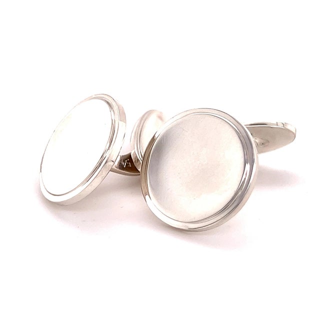Georg Jensen 1990s Georg Jensen Estate Sterling Silver Cufflinks, 2 Pieces For Sale - Image 4 of 12