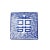 Asian Blue and White Ceramic Coaster For Sale - Image 4 of 4