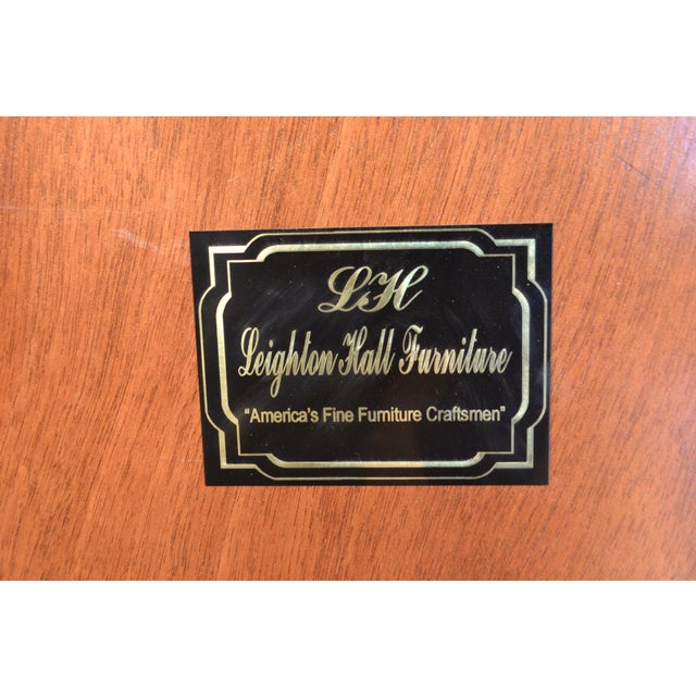 This is a traditional queen size mahogany rice carved poster bed by Leighton Hall Furniture. Its design was inspired by...