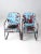 This pair of mid-century patio chairs embodies the classic Shott style, featuring distinctive bouncer frames and elegant...
