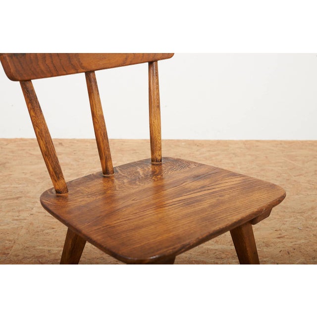 Vintage Chair in Oak by Jacob Müller for Wohnhilfe, 1940s For Sale - Image 10 of 18