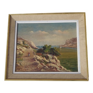Alberti, Alberti, Mediterranean Landscape, 1850, Oil on Canvas, Framed For Sale