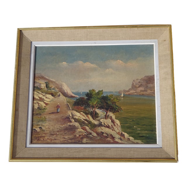 Alberti, Alberti, Mediterranean Landscape, 1850, Oil on Canvas, Framed For Sale