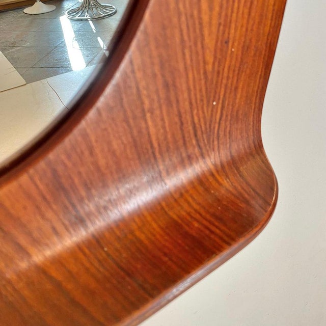 1950s Large Oval Mirror in Rosewood by Campo & Graffi, 1950s For Sale - Image 5 of 10