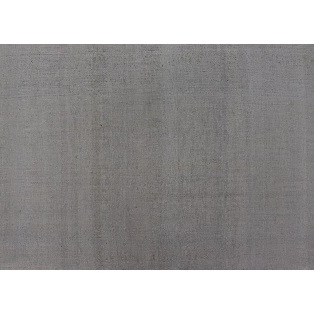 Mid 20th Century Vintage Turkish Kilim With Modern Design in Cream and Lavender For Sale - Image 4 of 11