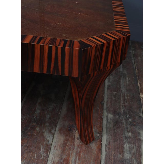 Vintage Low Table in Macassar and Shargreen by Garrison Rousseau, 1980 For Sale - Image 11 of 16