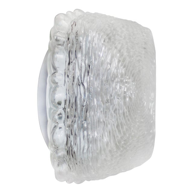 Mid-Century Modern Clear Glass Ceiling Lamp by Helena Tynell for Glashütte Limburg For Sale