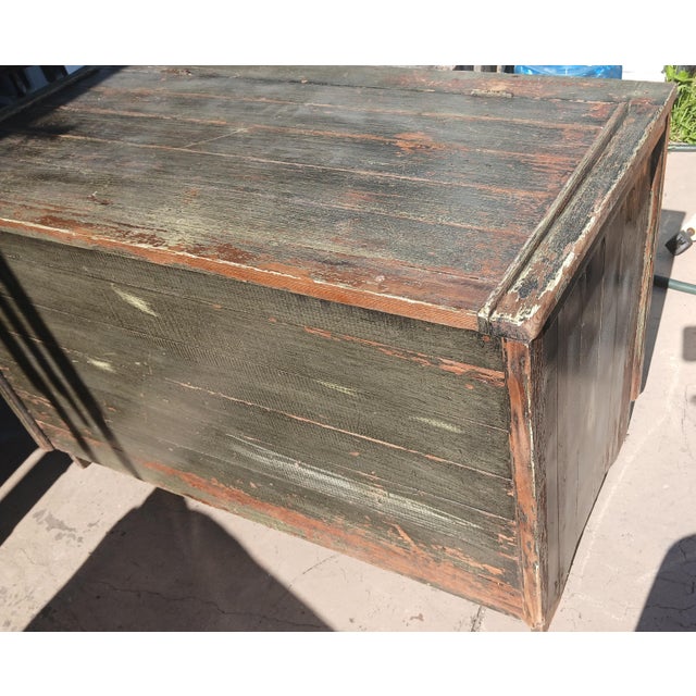 Late 19th Century Painted Pine Blanket Chest For Sale - Image 14 of 17