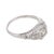 1930s Art Deco Diamond 18k White Gold Engagement Filigree Ring, Size 5.5 For Sale - Image 4 of 6