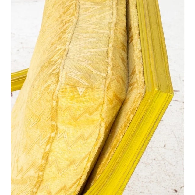 Yellow Louis XV Style Yellow Painted Upholstered Armchair For Sale - Image 8 of 10