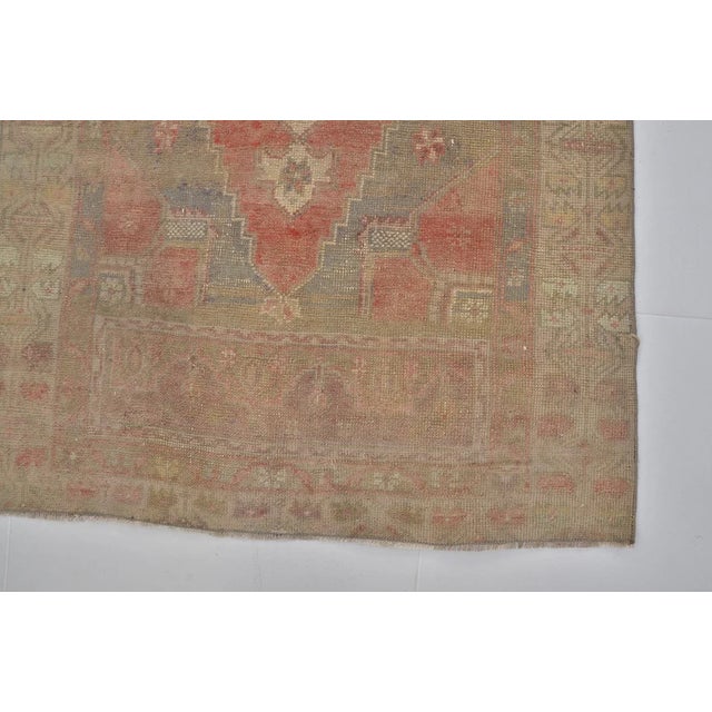 Textile Vintage Handwoven Runner With Stepped Geometric Medallions For Sale - Image 7 of 10